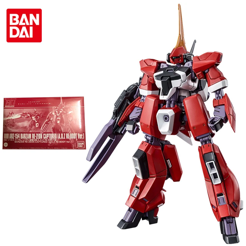 

Bandai Gundam Model Kit Anime Figure HG ARZ-154 Barzam RE-Zeon Captured A.O.Z RE-BOOT Gunpla Action Toy Figure Toys for Children