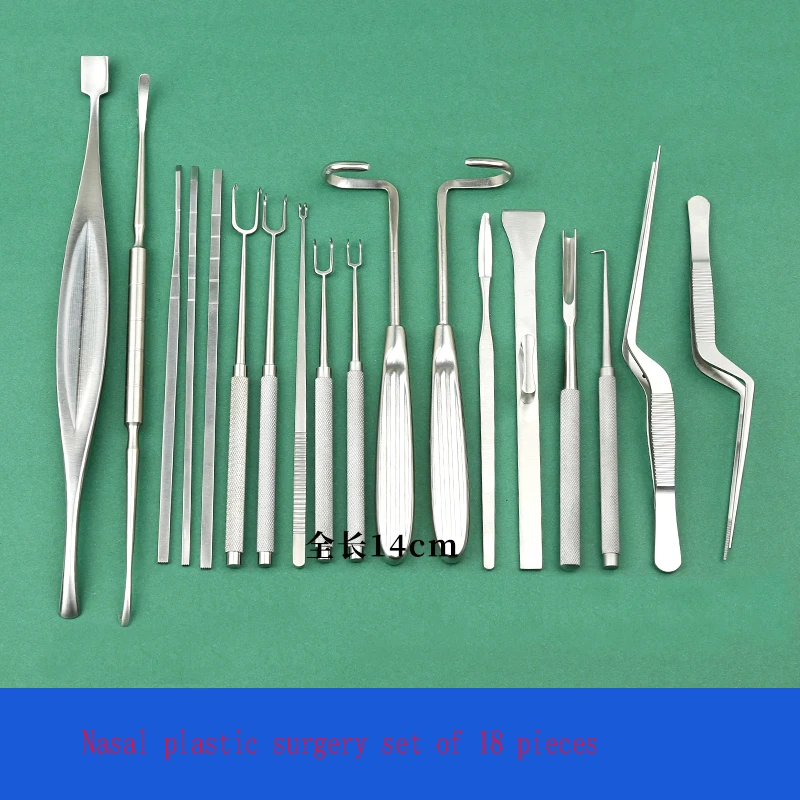 Nasal plastic surgery kit, nasal septum bone knife, scraping spoon, rib cartilage peeling