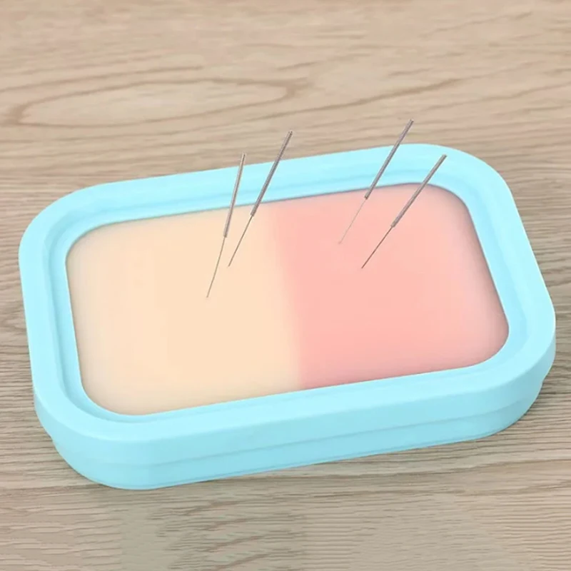 

1PC Silicone Practice Skin Pad Reusable Lifelike Acupuncture Skill Training Model for Simulation Human Body Needling Practice