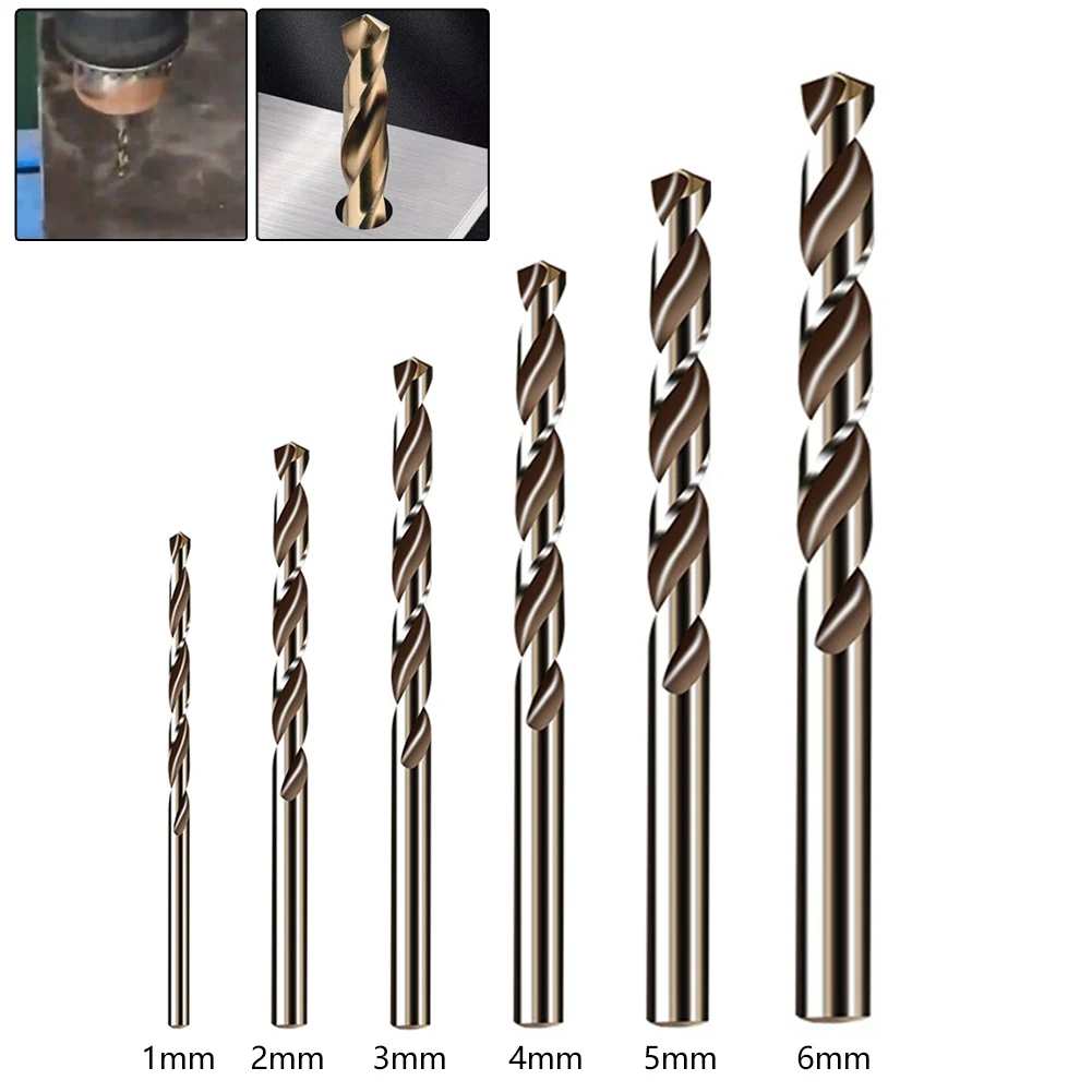 None Drill Bit Drill Bit Set 1/2/3/4/5/6mm Auger Cobalt Drill Bit Drilling For Metal HSS-Co M35 None Practical