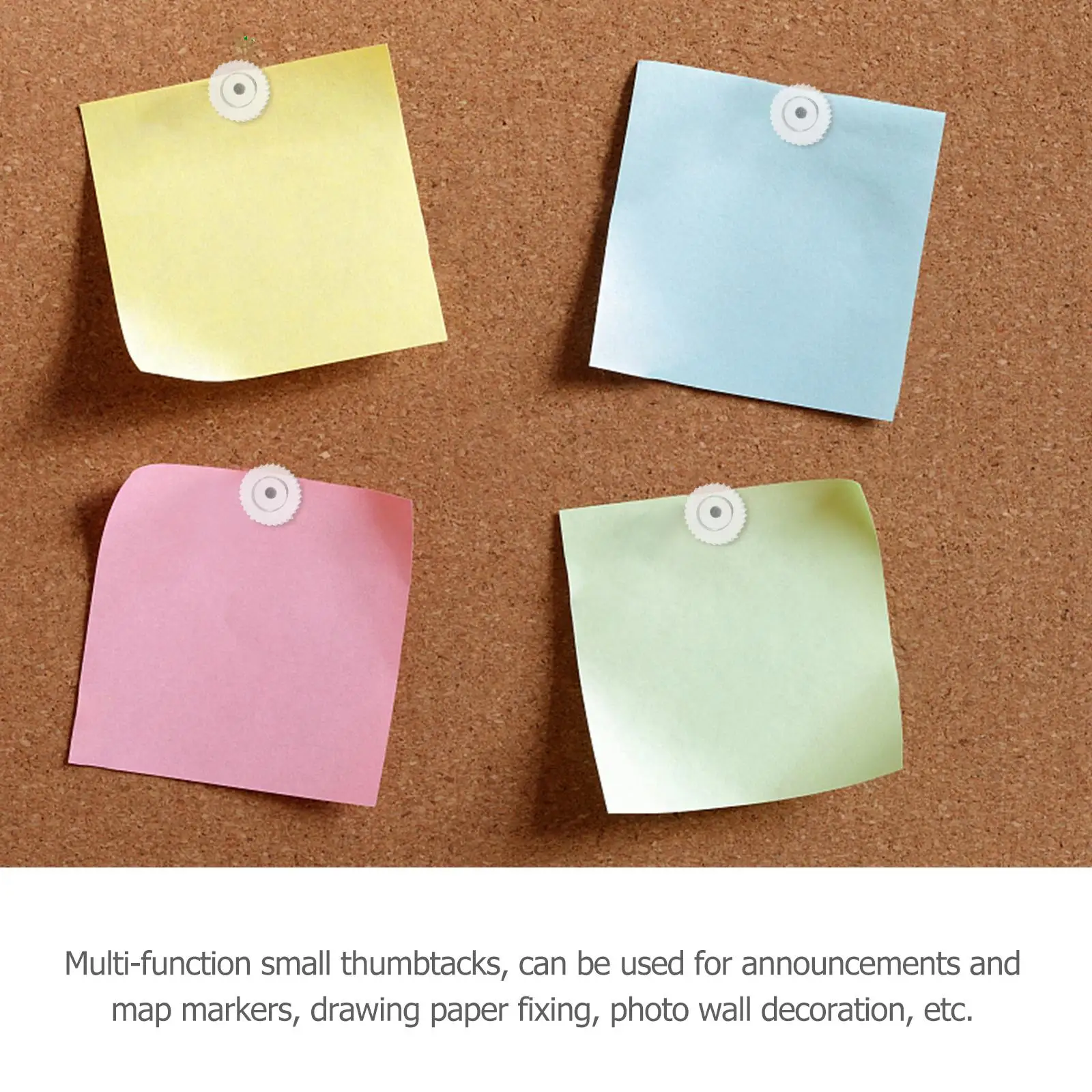 100pcs Plastic Clear Tacks for Office Message Board Tacks Home Bulletin Board Decorative Push Pins Lightweight Compact