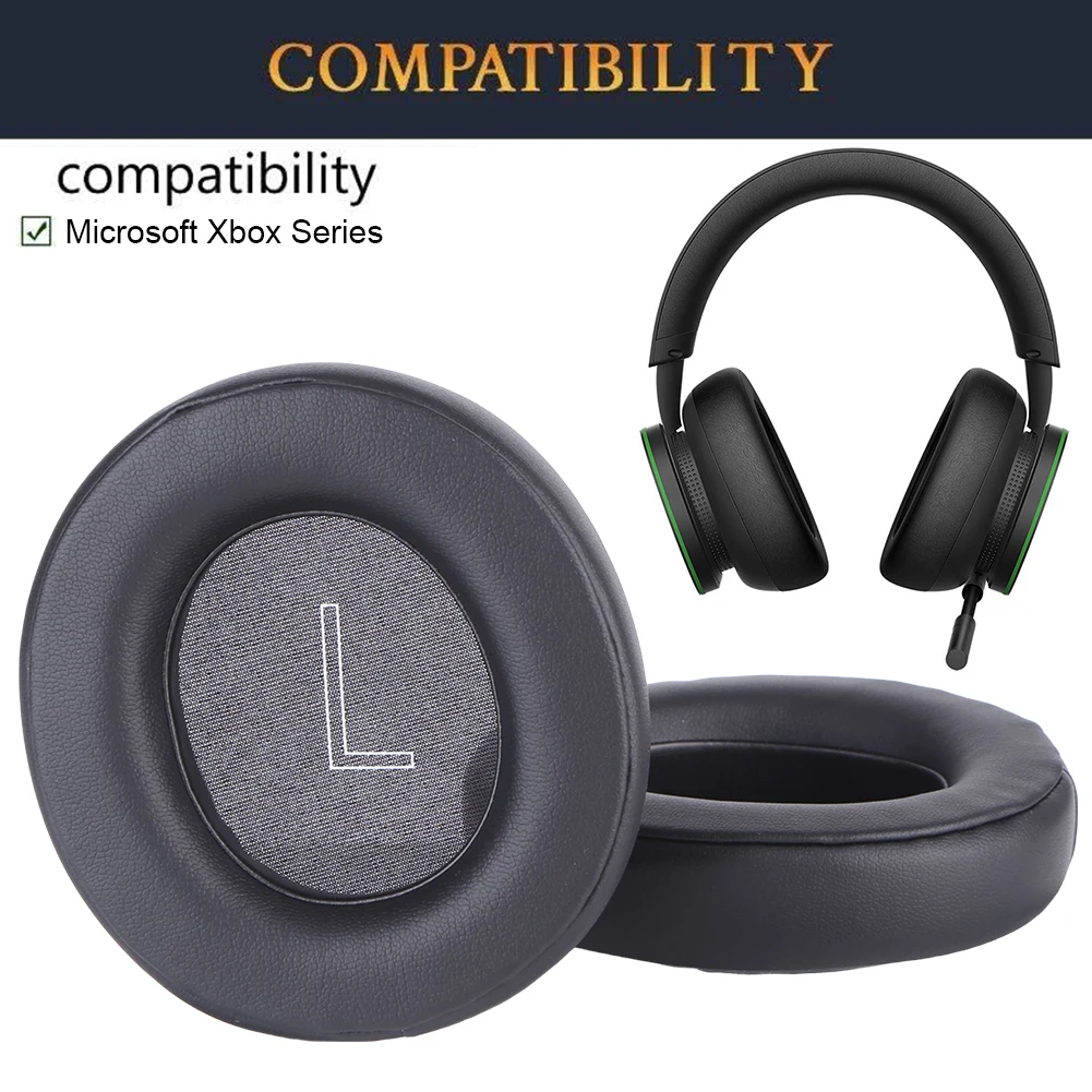 Cooling Gel Replacement Headphone Earpads Memory Foam Headset Ear Cushions Protein Leather for Microsoft Xbox Series Headphones