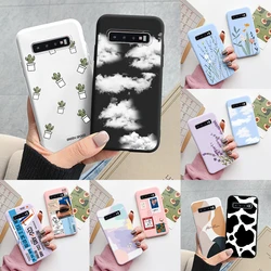 Case For Samsung Galaxy S10 Plus S 10 S10E Cover Cloud Graffiti illustration Kanagawa Label Silicone Fundas For Samsung S10 S10e
