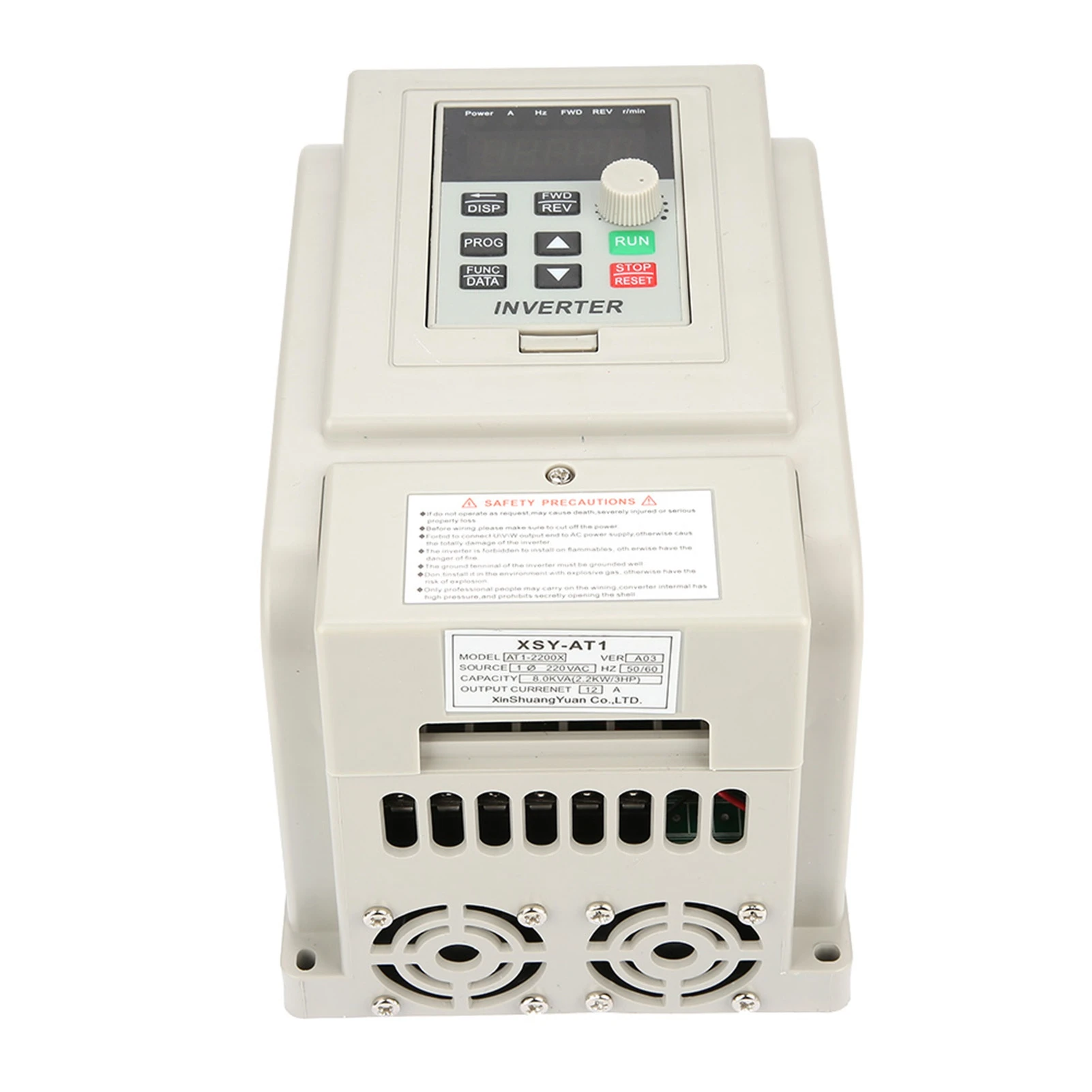 Adjustable Frequency Drive VFD 220VAC Single Phase Variable Frequency Drive VFD Speed Controller for 3 Phase 2.2kW AC Motor