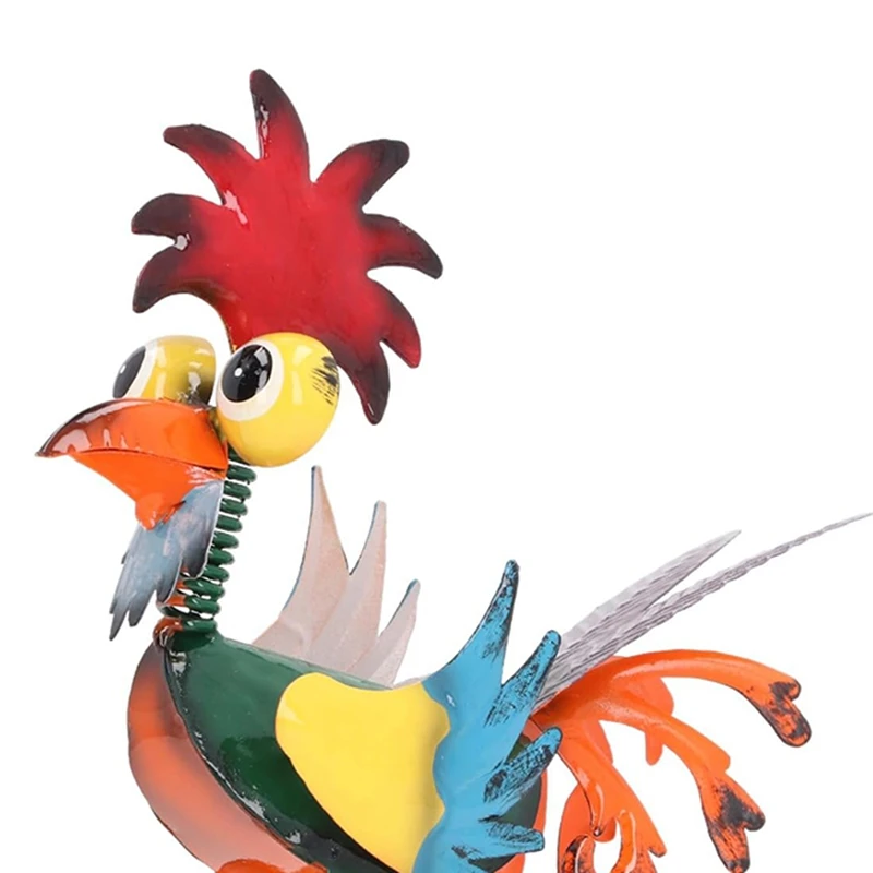 BMBY-Outdoor Metal Rooster Yard Statue Decoration Rooster Decor Garden Statue Chicken Figurine Outdoor Decorations