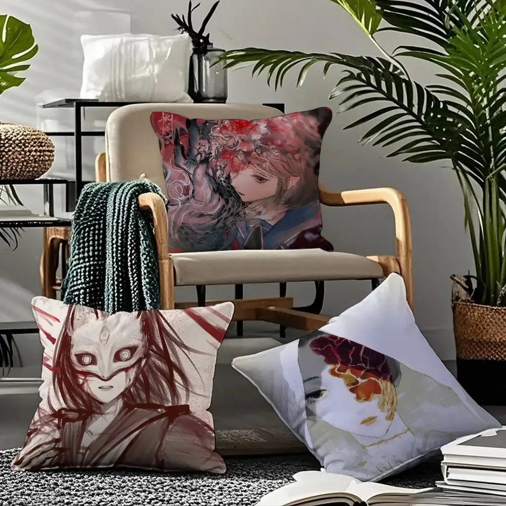 

S-Silent H-Hill F-F-F Anime Pillow Case Comfort Sofa Bed Silky Elegant Invisible Zipper Custom Decorative Cushion Cover
