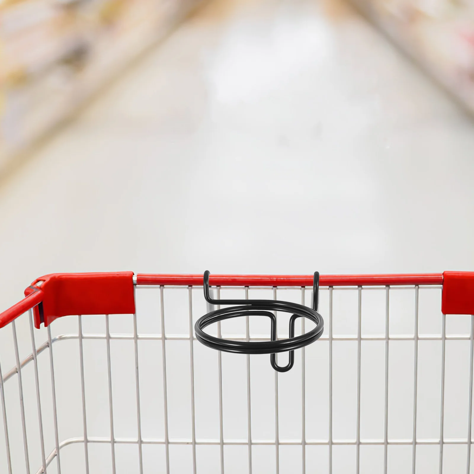 Portavasos colgante para carrito de compras, organizador de accesorios para bebidas, botellas de café y comestibles