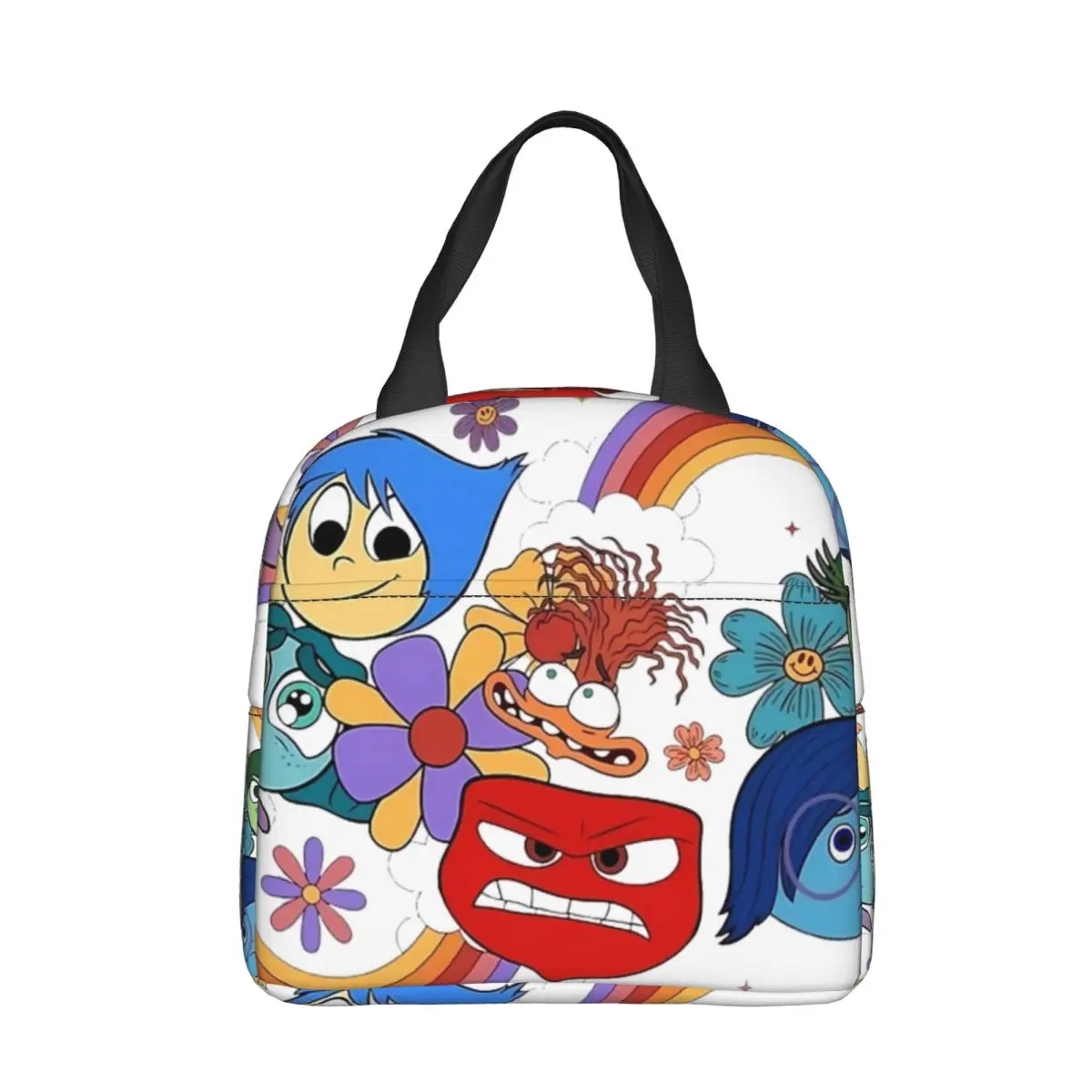 Inside Out Anger Insulated Lunch Bag Thermal Bag Lunch Container Cartoon Leakproof Tote Lunch Box Food Storage Bag School Picnic