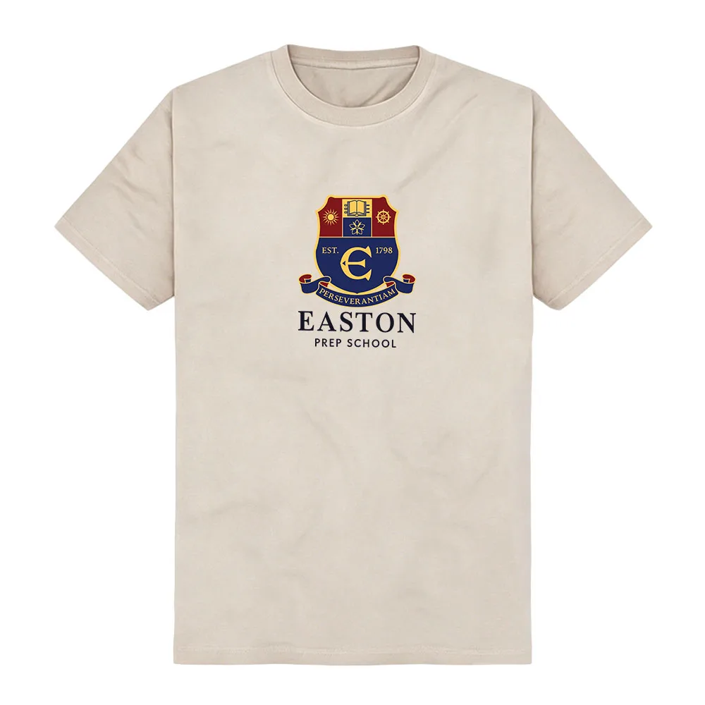 Vintage Easton Prep School Crest Graphic T‑Shirt TV Crew Girl Tshirt Men Women O‑Neck Tops Retro College Style Casual Daily Tees