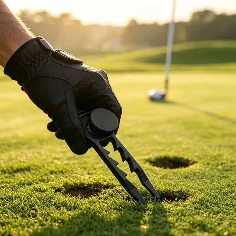Golf Course Divot Repair Tool with Stainless Steel Body for Rounds 4XBB