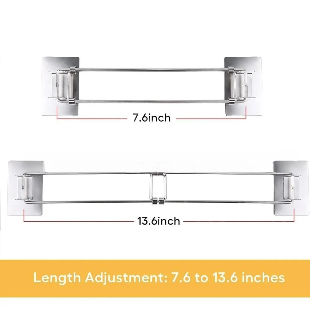 

RV Shower Corner Bar Telescopic Storage Rod Toiletry Storage Adjustable Corner Shelves Bar Camper Travel Trailer RV Accessories