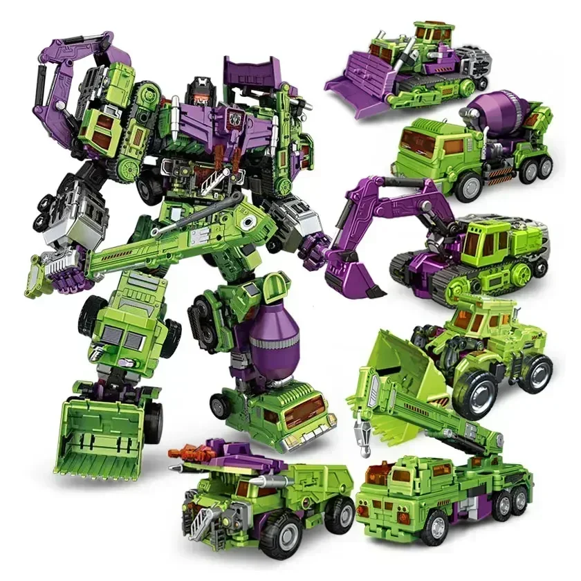 6 IN 1 NBK 42 ซม.Devastator ของเล่น Transformation KO หุ่นยนต์รถผสม Action Figure Excavator เครื่องปั่นรุ่นเด็กไม่มีกล่อง