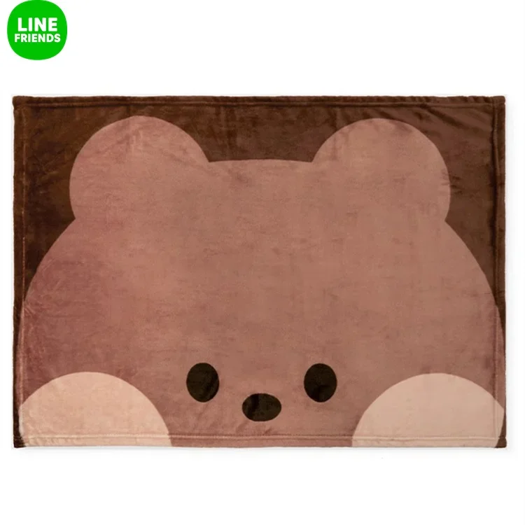 Line Friends Minini Series Knee Blanket Kawaii Winter Warm Blanket Anime Office Nap Supplies Cartoon New Year Gifts for Friends