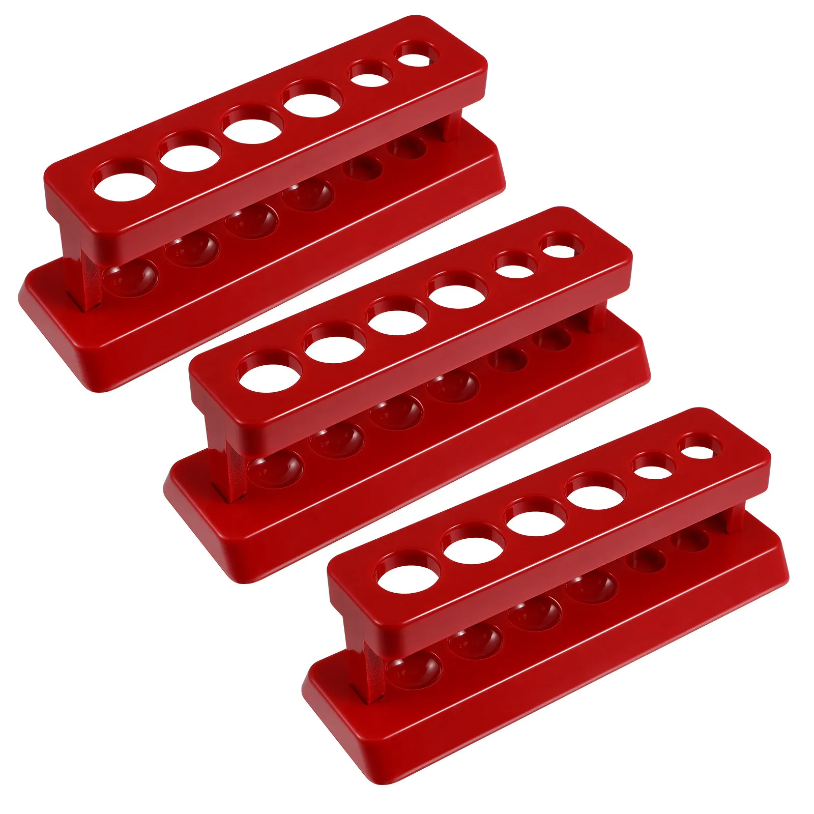 3 pcs Test Tube Rack Plastic 6-Hole Holder For Laboratory School Teaching Aids Durable Stand For 15-17Mm Tubes Organizer view 3