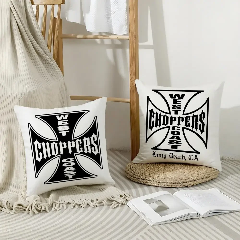 Famous Brand W-West Coast ChoppersS Cushion Cover Short Plush Breathable Pillowcase Odorless Invisible Zipper Washable Removable