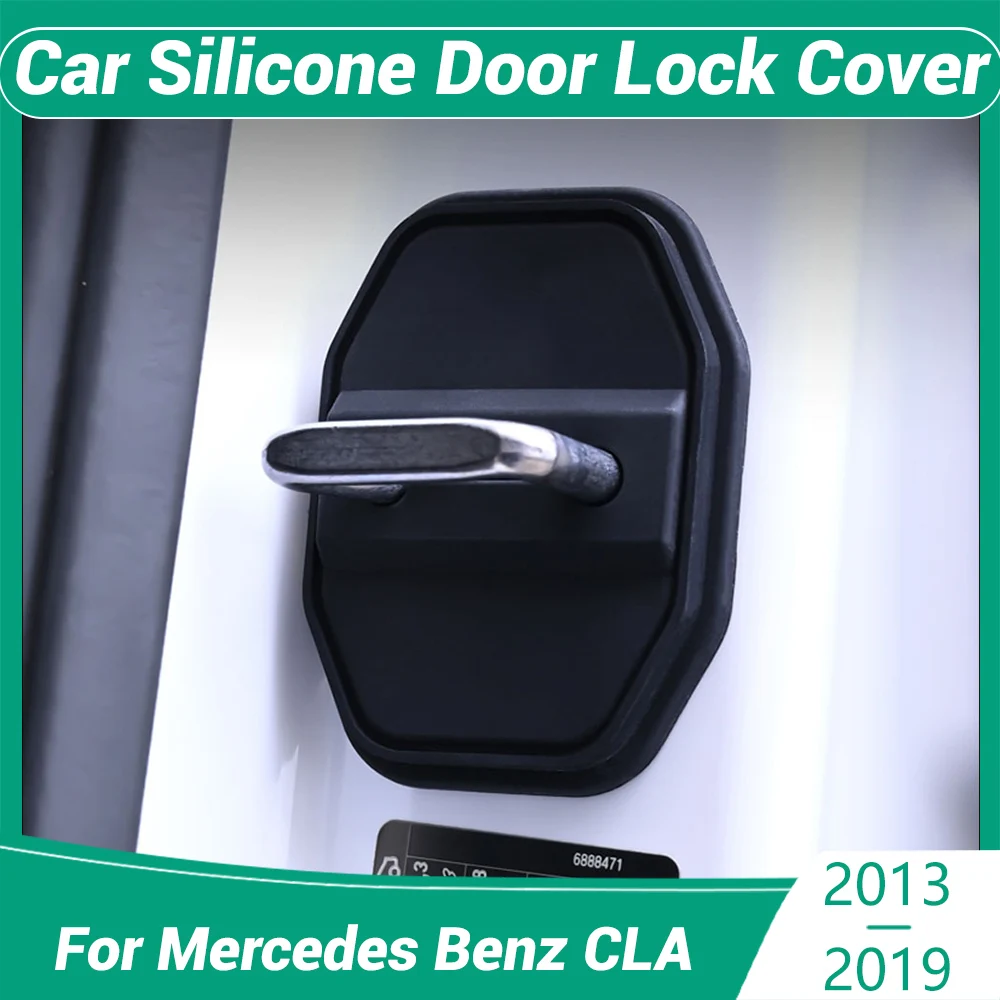 

Для Mercedes Benz CLA 2013-2019 украшение автомобиля защитная крышка дверного замка украшения аксессуары силиконовая немая амортизирующая подушка