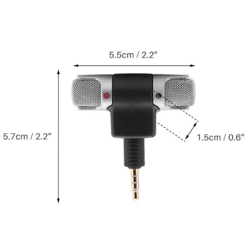 Mini 3.5Mm Jack Microphone Portable Stereo Microphone For Phone Recording Microphone For Smartphone