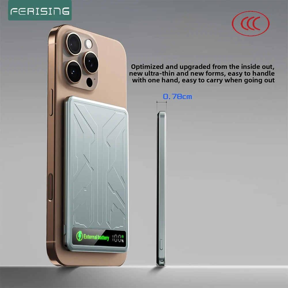 

Mech Armor PD20W 10000mAh Magnetic Wireless USB C Type C Power Bank for MagSafe External Battery CCC Certified China standard