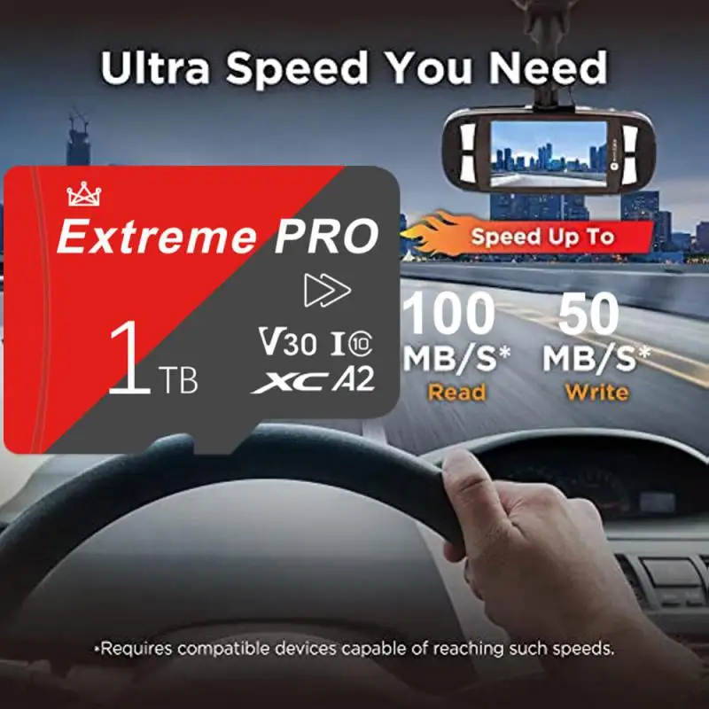 Ultra Micro TF SD Card 1TB 2TB SD Memory Card 128GB 256GB Extreme PRO V30 4K UHD TF Card cartao de memoria per fotocamera Dash cam