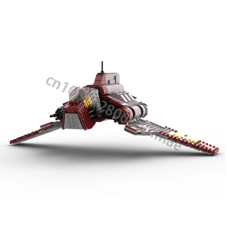 MOC Nu class Attack Shuttle Republic Version Building Blocks SpaceShip Battle Model Bricks Toys Kids Christmas Birthday Gifts