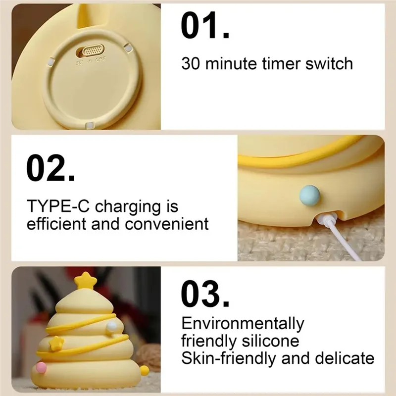 Promotion! Silicone Lamp For Kids Silicone Sleeping Kid's Pat Lamp Battery Kid's Bedside Lamp For Study Room Kid's Room Bedroom