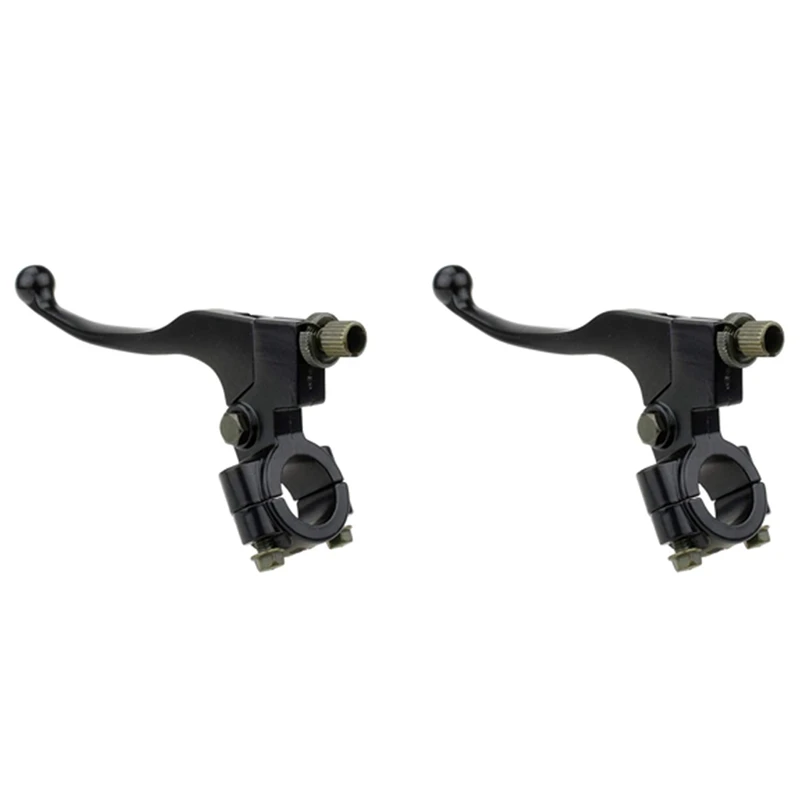 2X Motorcycle Black Left Clutch Brake Handle Lever Perch For Honda CRF XR 80 100 CRF80 XR200 SSR 125Cc