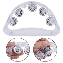 1x Flashing Tambourine LED Light Up Sensory Toy For Kids Musical Instrument Shaking Noisemakers Three Color Light Fast Flash