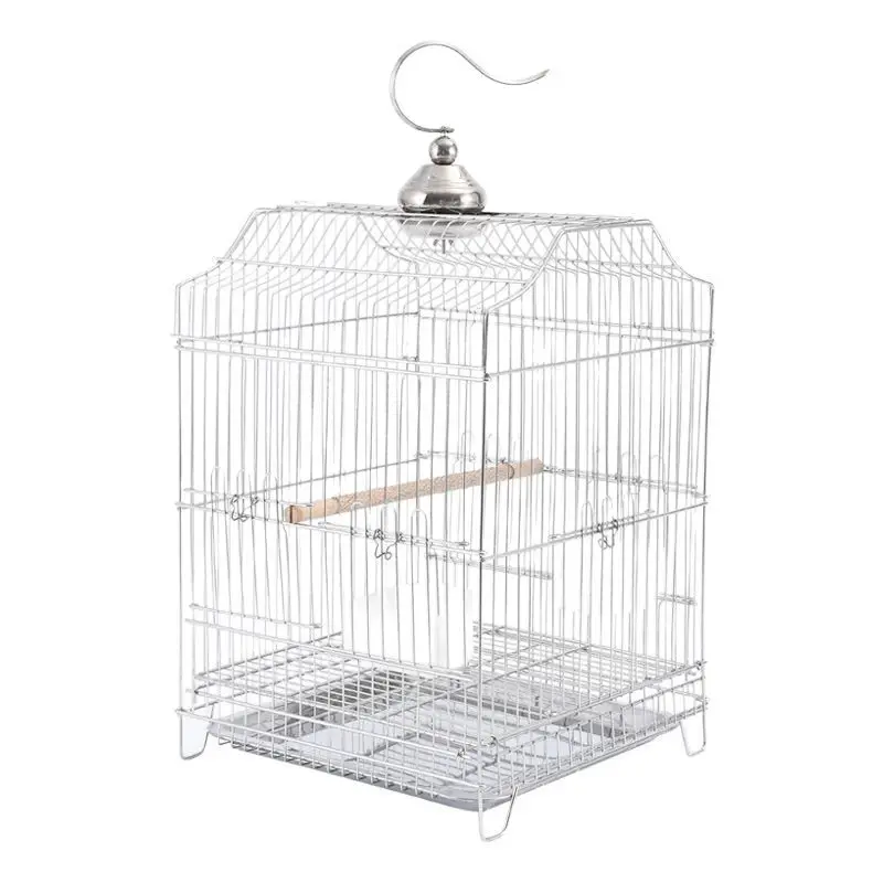 

Stainless steel square bird thrush cage Myna starling parrot medium bird cage