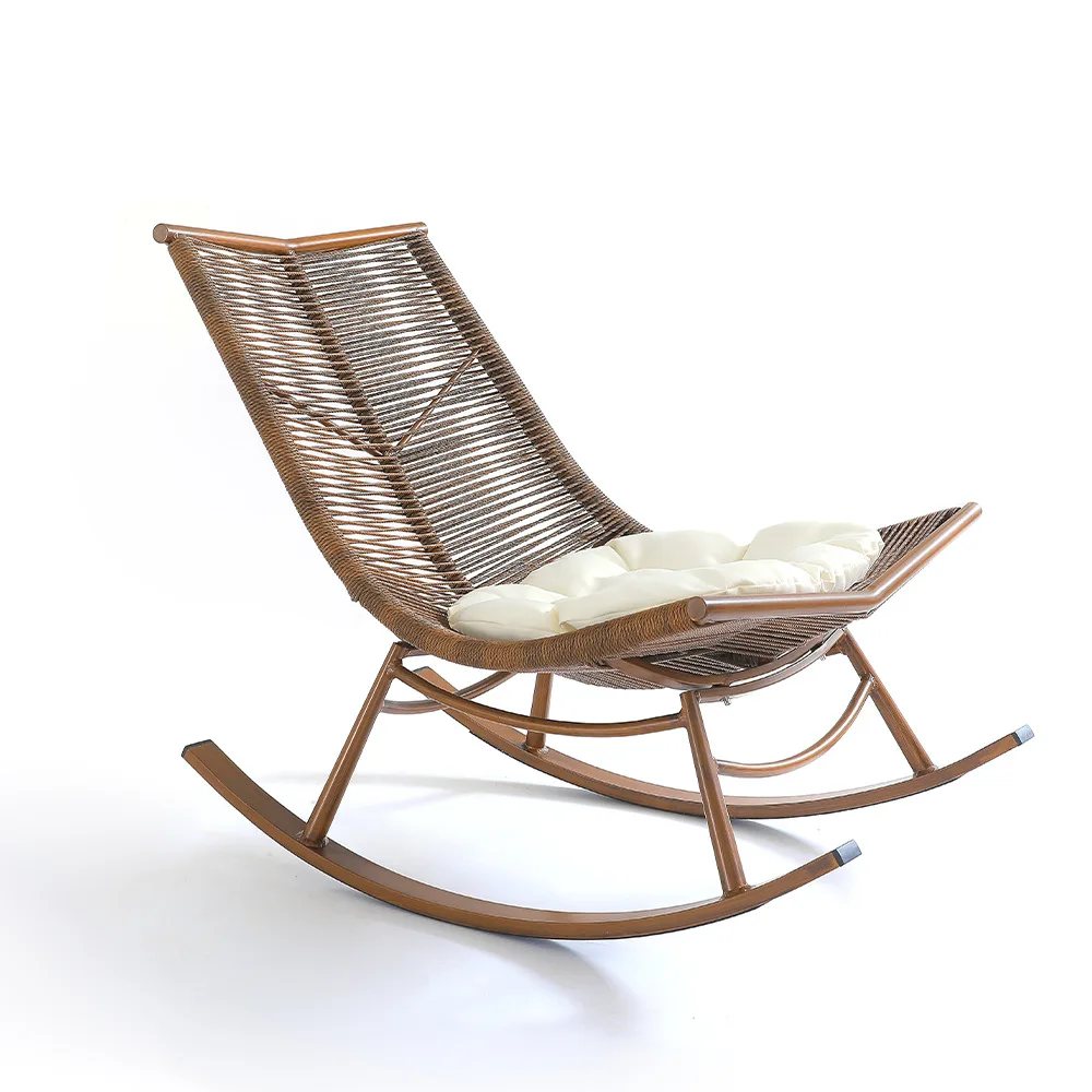 

Nordic rattan chair outdoor courtyard garden lazy rocking chair