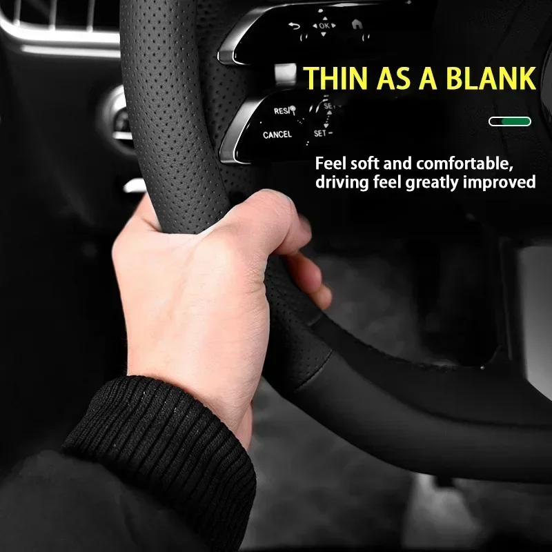 For Toyota YARiS Cross Steering Wheel Cover Carbon Leather 2020 Premiere Z Adventure Elegant Hybrid Dynamic 2021 GR Sport 2022