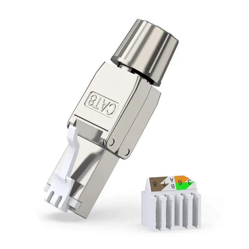 ZoeRax – connecteurs RJ45 Cat8 Cat7 Cat6A, fiches de terminaison Ethernet réutilisables sans outil, prise Internet, Installation rapide sur le terrain