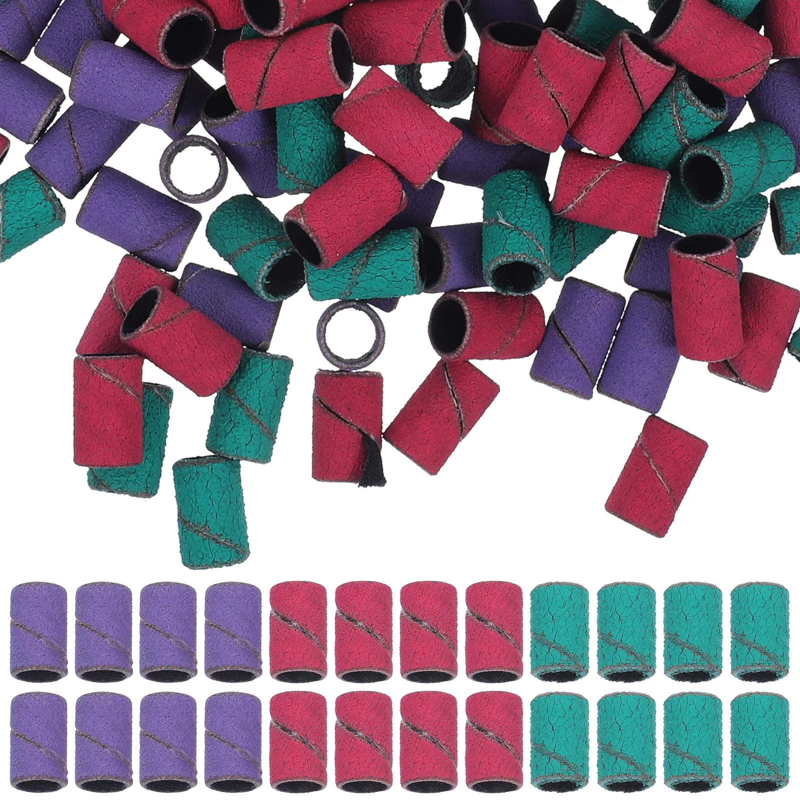 150 szt. Pasów Ściernych do Wiertarki, Drobnoziarniste, Wytrzymałe, do Polerowania Paznokci, Zestaw do Manicure, Polerka do Paznokci, Akcesoria do Paznokci