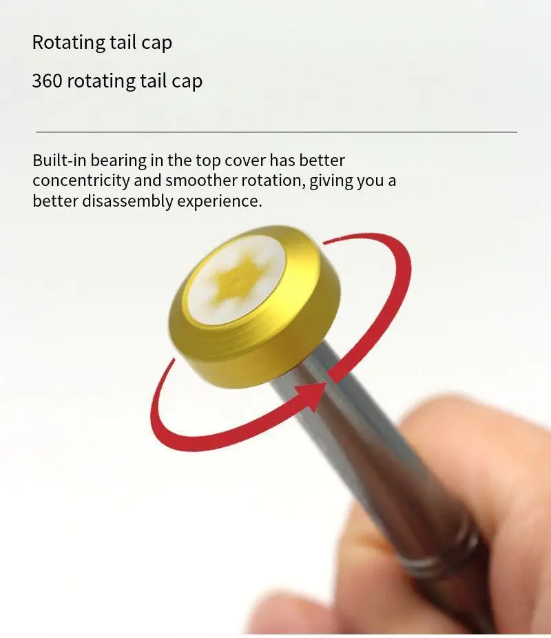 S2 Legierungsstahl Präzisions-Schraubendreher Aluminium Rutschfester Griff 360° Geräuschlos Magnetische Spitze für iPhone Samsung Huawei Reparaturen – Detail 5
