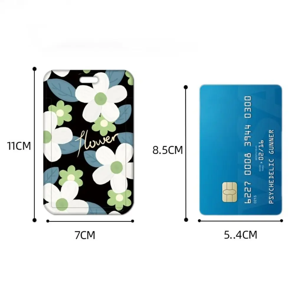 Cute Student Card Cover Set Girl Bus Card Access Card Badge Holder Lanyard Long Rope Neck Strap Lanyard Badge Protective Sleeve