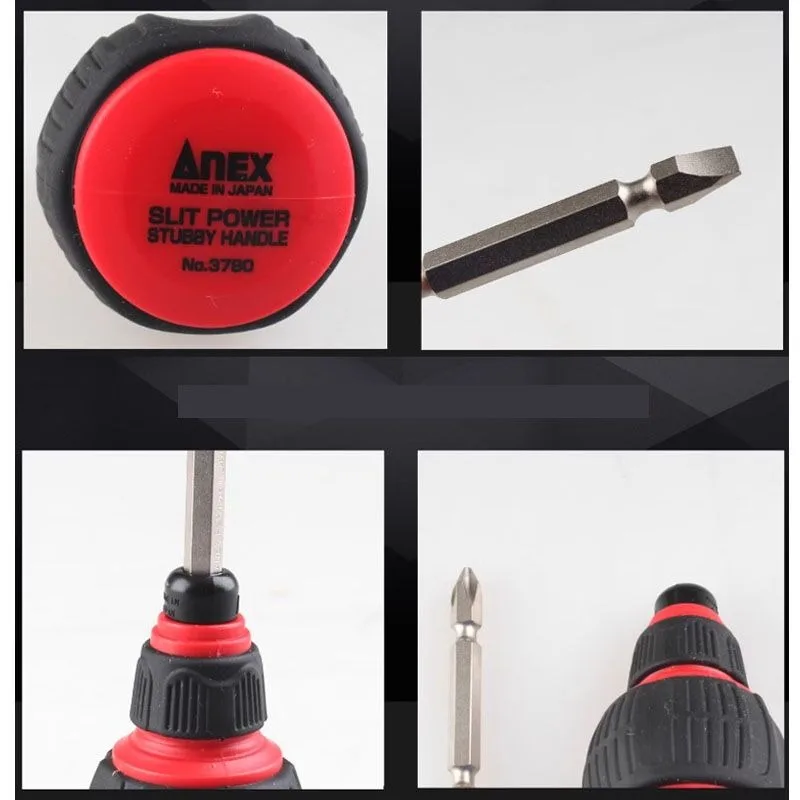ANEX 1/4" Screwdriver Handle or with PH2/SL6 Replaceable Double-headed Bit  Hand Tools No.3780/3780-H view 4