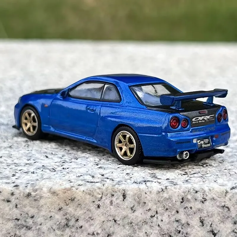 1:64 Nissan Skyline GTR R34 Alloy Sports Car Model Simulation Diecasts Metal Racing Car Vehicles Model Collection Toys Gift