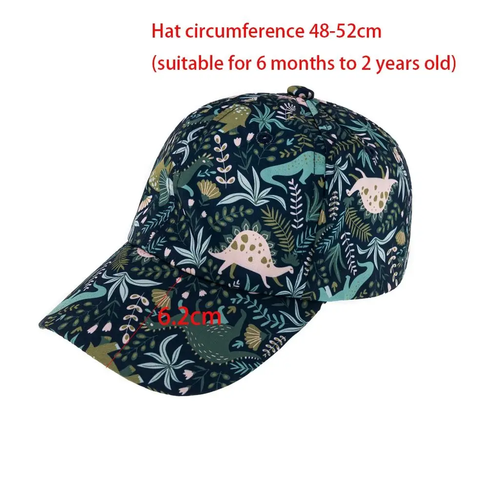 Dinosaurus Print Baby Baseball Cap Zomer Sneldrogende Verstelbare Kinderen Strandhoeden Uv Bescherming Cartoon Zonnehoed Jongens Meisjes