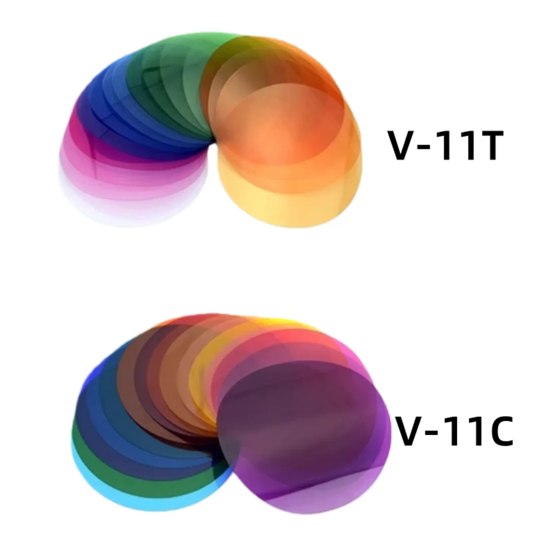 AK R16 V 11C 11T Color Temperature Filter Set For Godox V1 V1Pro V100 Camera Circular Head Flash Light Photography Accessories