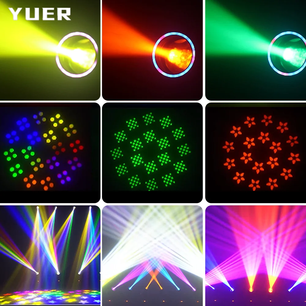 

200W LED Moving head light with Ring Rainbow effect DMX512 control for DJ Disco party bar nightclub stage effect light