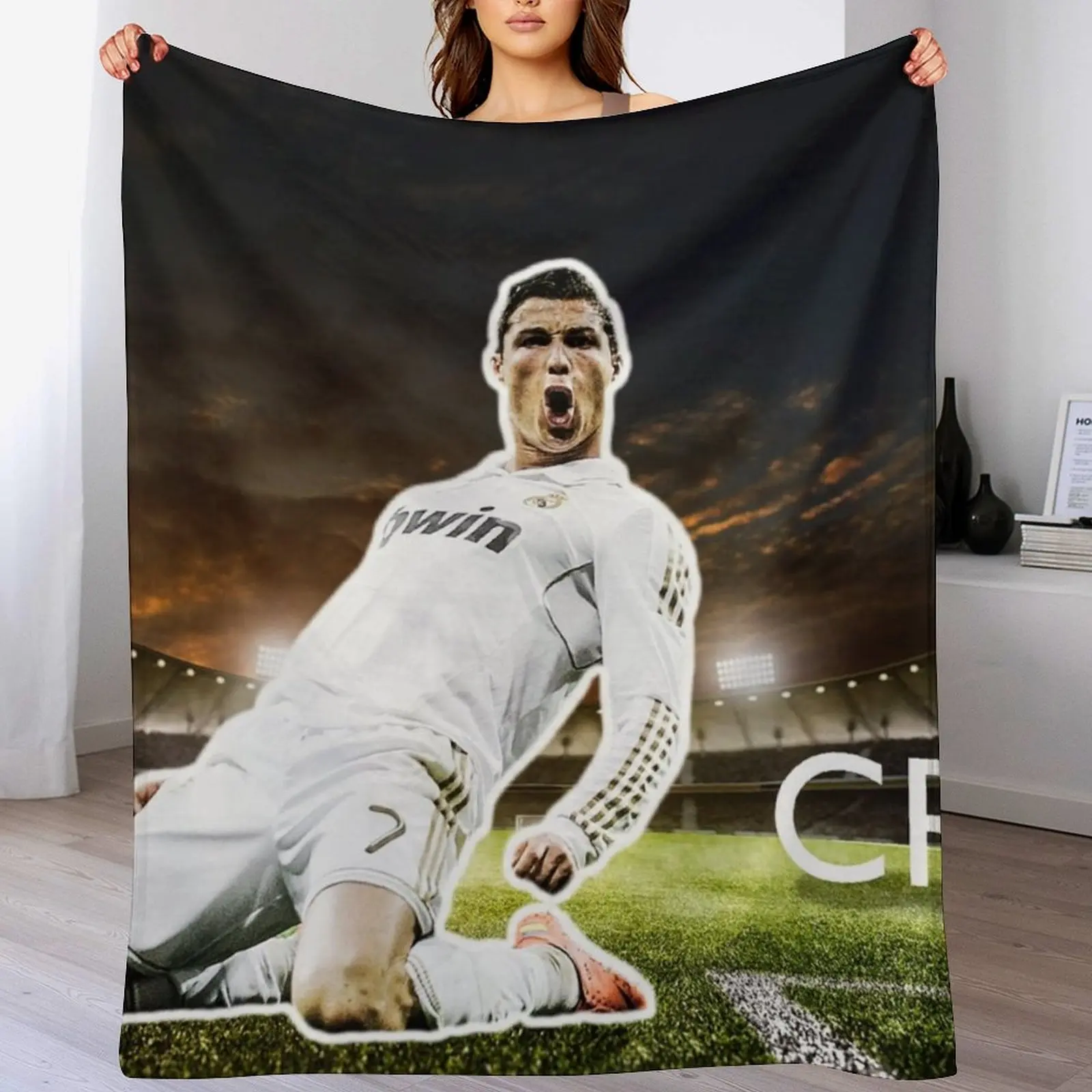 

CR7 Throw Blanket Decorative Throw Travel Moving Blankets