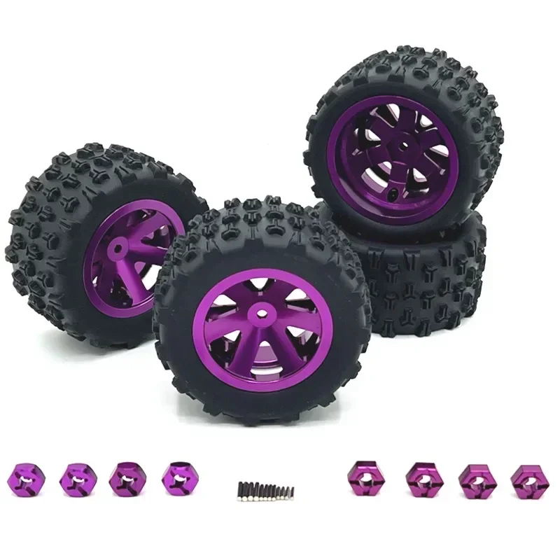 4PCS 86mm 12mm Hex Hub RC Tires Wheel for 1/12 1/14 Rlaarlo Hyper GO MJX 14209 14303 WLtoys A969 144001 124008 Scy 16101 RC Car