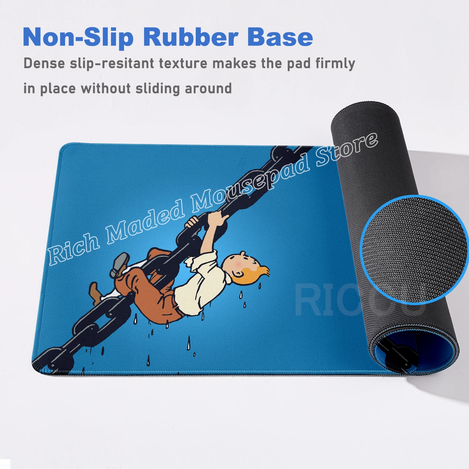 Large Computer Mousepad The Adventures of Tintins Mouse Pad Gamer Keyboard Mouse Mat PC Gaming Accessiores 90x40 Office Desk Mat