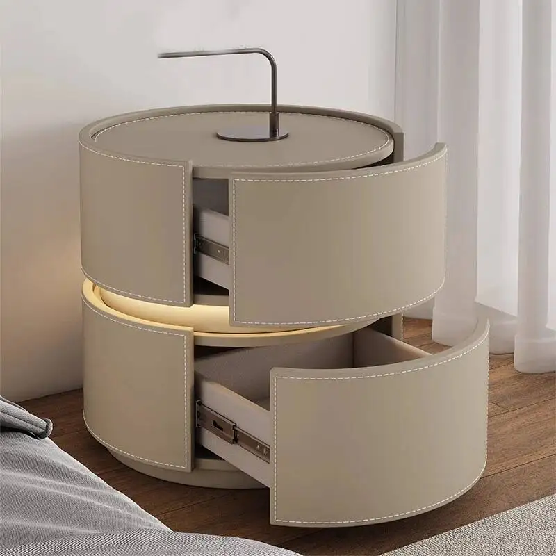 Trendy Cute Luxury Unique Bedside Table Decor Bedroom Nightstand Nordic Storage Drawers Low Mesitas De Noche Patio Furniture