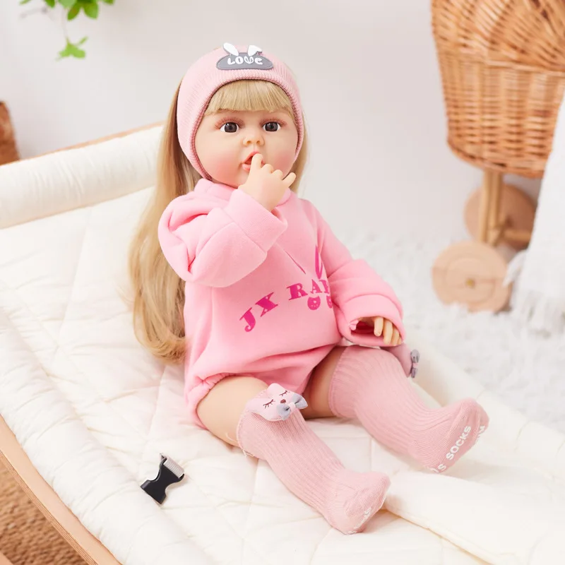 

55cm large reincarnated baby doll with visible blood vessels and tendons, simulation baby doll cross-border source, one piece fo