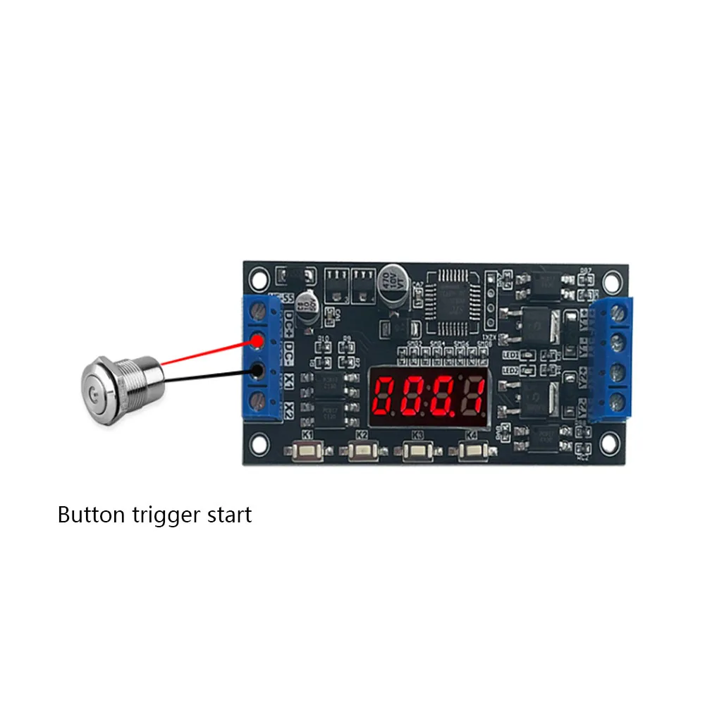Taidacent DC 12V 24V Dual Mosfet Timer Module Led Delay Relay Trigger Cycle Timer On Off Delay Timer Switch Board