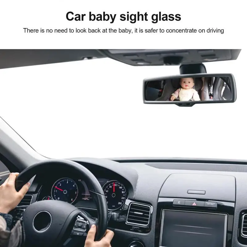 Baby Back Seat Mirror Back Seat Mirror For Baby Shatterproof 360 Degree Rotation Rearview Monitor For Night Travel