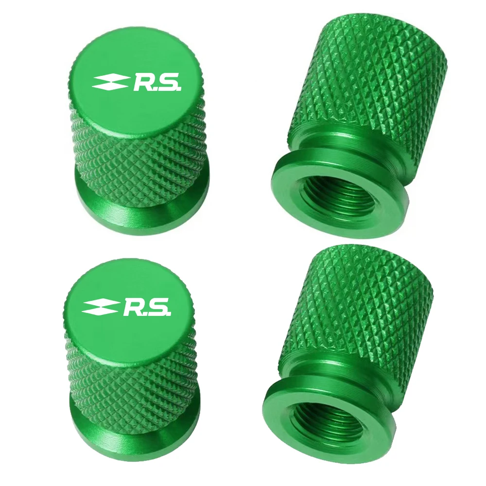 4PcsSet Car Wheel Tire Valve Caps Metal Stem Cover For Renault RS Clio Scenic Logan Megane Koleos Sandero Safrane Accessories - view 3
