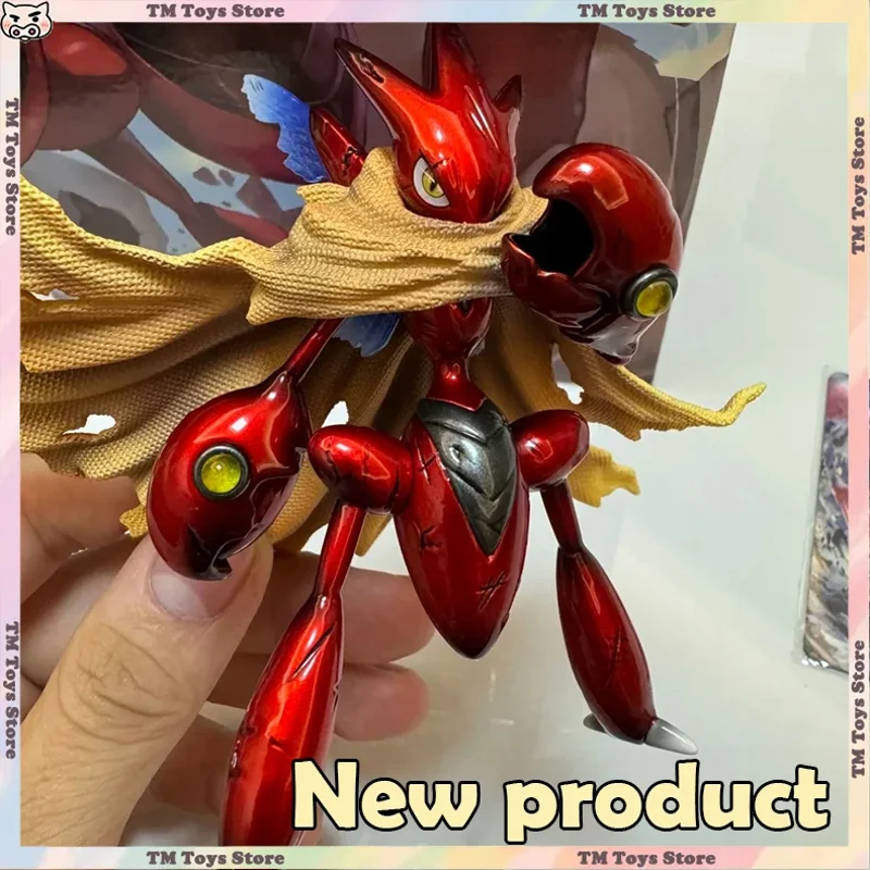 

New BKM Scizor Anime Figures Red Cloak Scizor Figure PKM 2 Colors PVC Statue Room Ornament Model Toys Cartoon Gifts Pre-sale