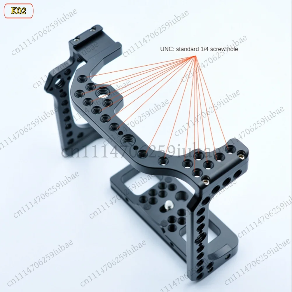 Metal Camera Cage for Canon EOS R with 1/4 3/8 Thread Holes for Magic Arm Microphone Fill Light Video Rig