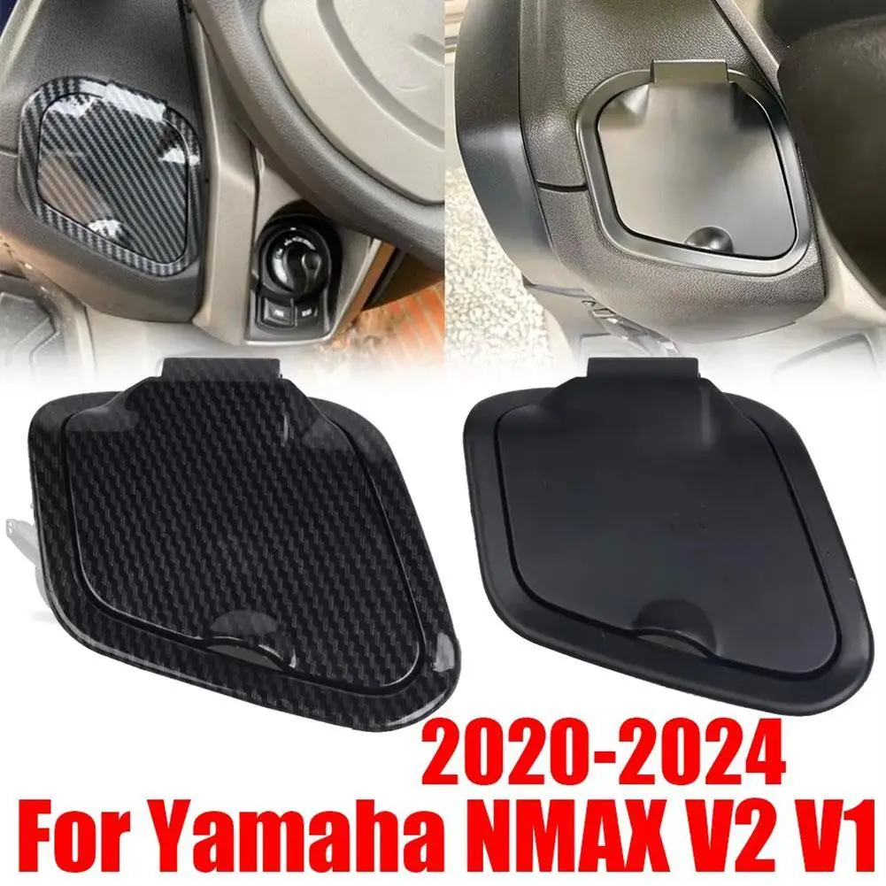 Motorcycle Side Storage Cover ABS Carbon Fiber Pattern Waterproof Cap Modified Scooter Organizer Bag Hot For Yamaha Nmax V2 V1